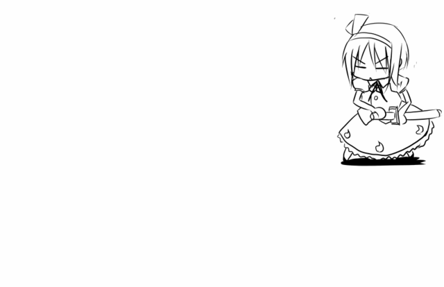 konpaku youmu, touhou, animated, animated gif, 1girl, clumsy, female focus, greyscale, katana, monochrome, solo, sword, weapon