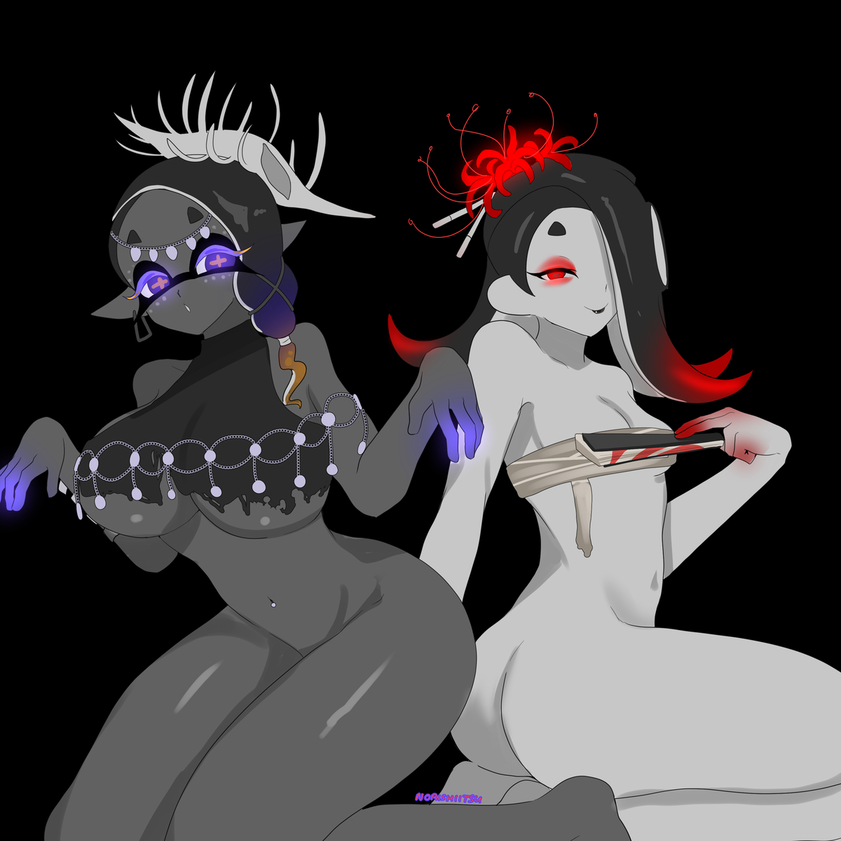 Rule34 – If it exists, there is porn of it / inkling, inkling girl, octoling, octoling girl / 10454662