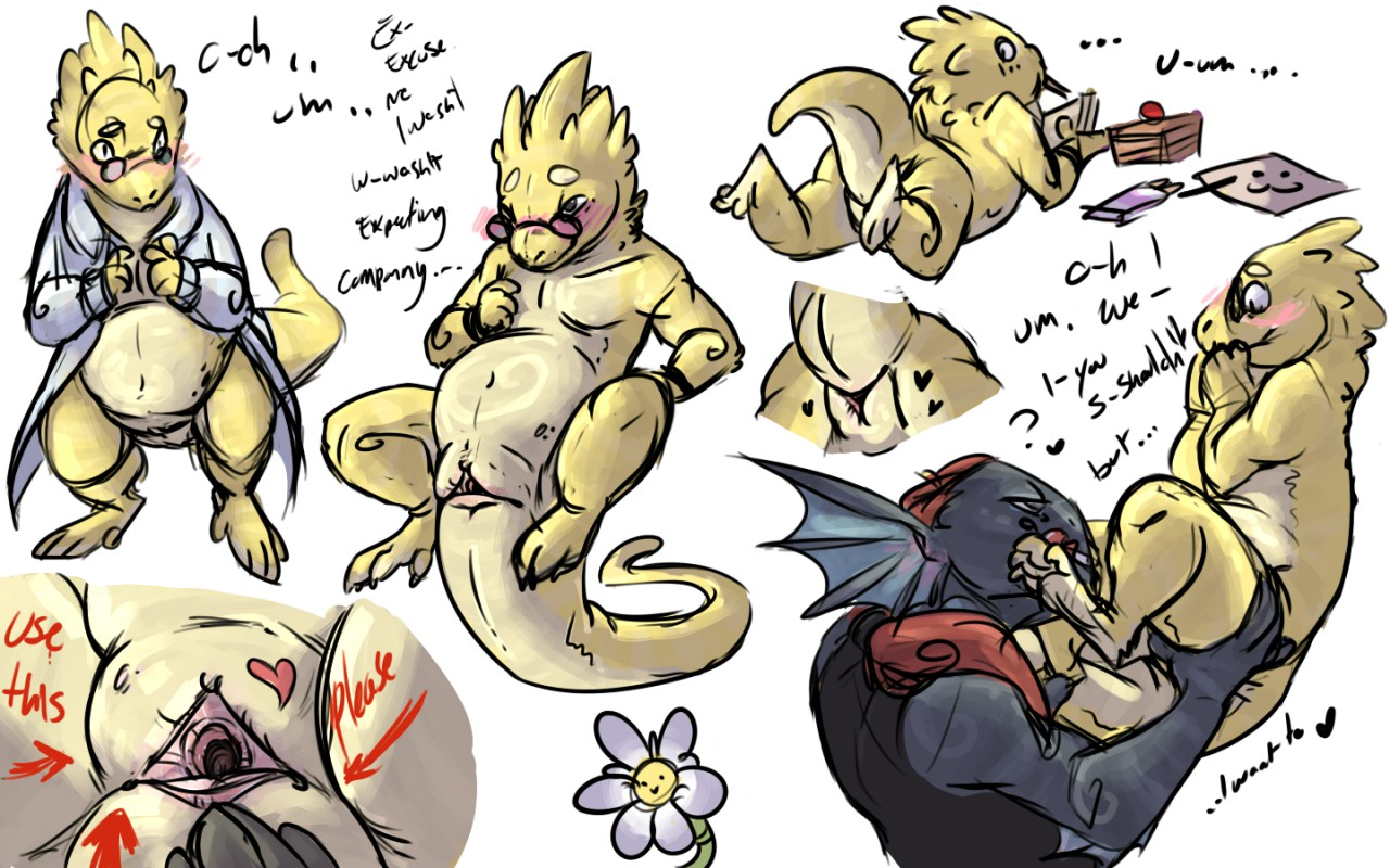 Rule34 – If it exists, there is porn of it / alphys, flowey the flower, undyne / 538994