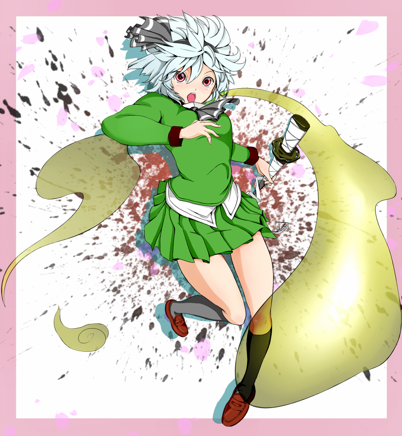 reri, konpaku youmu, konpaku youmu (ghost), touhou, 1girl, female focus, katana, solo, sword, weapon