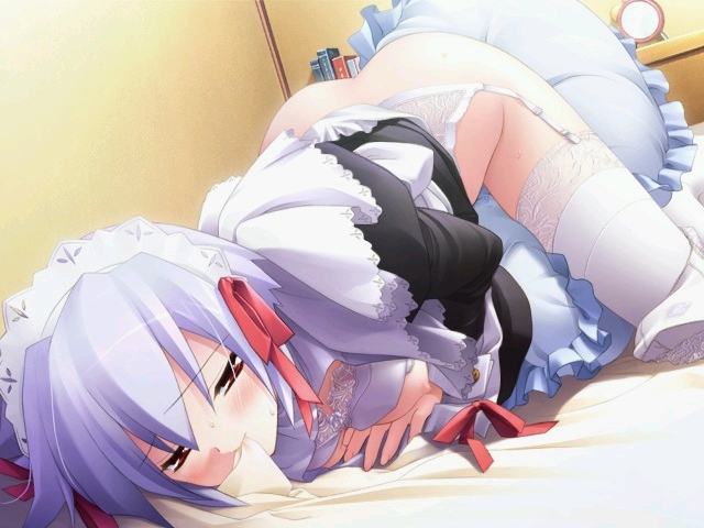 gayarou, kotonomiya yuki, suigetsu, duplicate, game cg, 1girl, female focus, maid, panties, solo, underwear