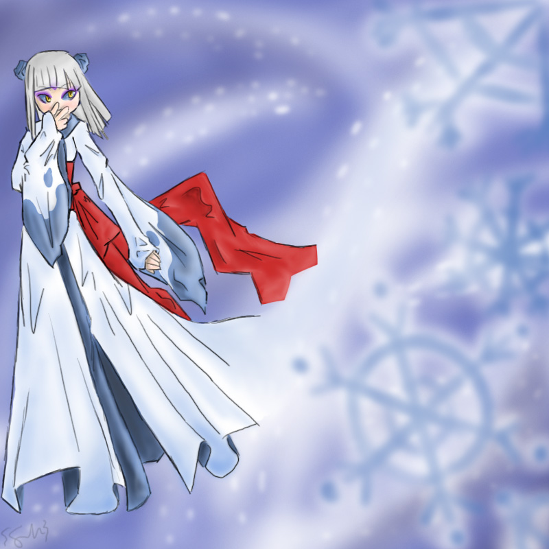 froslass, moemon, nintendo, pokemon, costume, 1girl, female focus, gen 4 pokemon, personification, solo