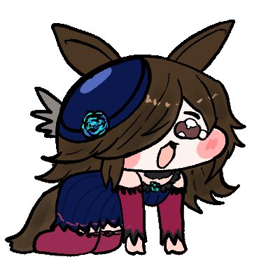 miyabi1221, rice shower (rosy dreams) (umamusume), rice shower (umamusume), trickcal, umamusume, commentary request, lowres, 1girl, all fours, animal ears, blue dress, blush, brown eyes, brown hair, chibi, chibi only, detached sleeves, dress, hair over one eye, horse ears, horse girl, meme, open mouth, simple background, solo, speakiposting (meme), tail, tearing up, tears, white background