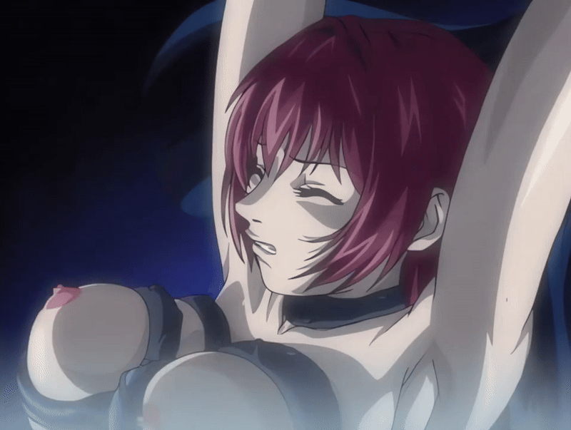 takashiro hiroko, bible black, bible black gaiden, animated, animated gif, tagme, 00s, 1girl, 2002, blush, breasts, closed eyes, demon, demon boy, groping, groping breast, implied rape, implied sex, large breasts, long hair, molestation, nipples, red hair, sweat, tentacles