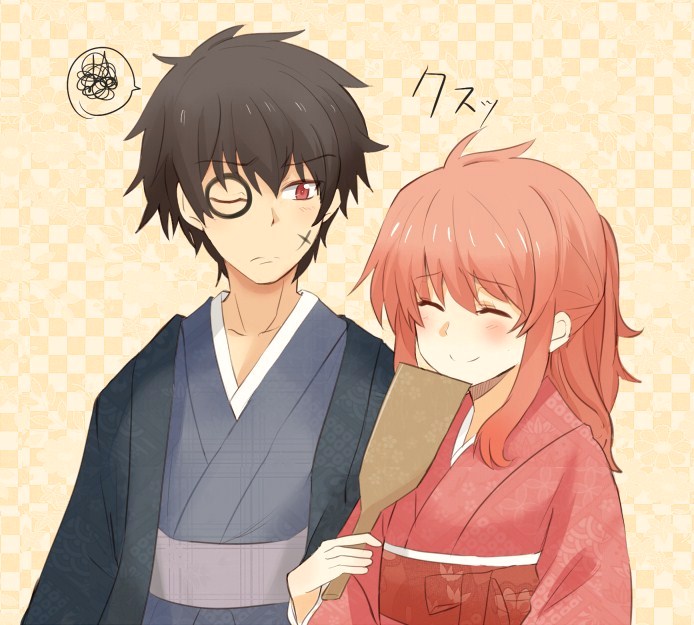 miyabi (reef), feldt grace, setsuna f. seiei, gundam, gundam 00, bad id, bad pixiv id, 00s, 1boy, 1girl, closed eyes, hagoita, hanetsuki, paddle, pink hair, ponytail