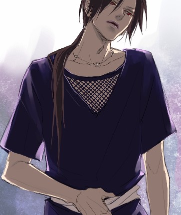 lily (artist), uchiha itachi, naruto (classic), naruto (series), lowres, 1boy, male focus, solo