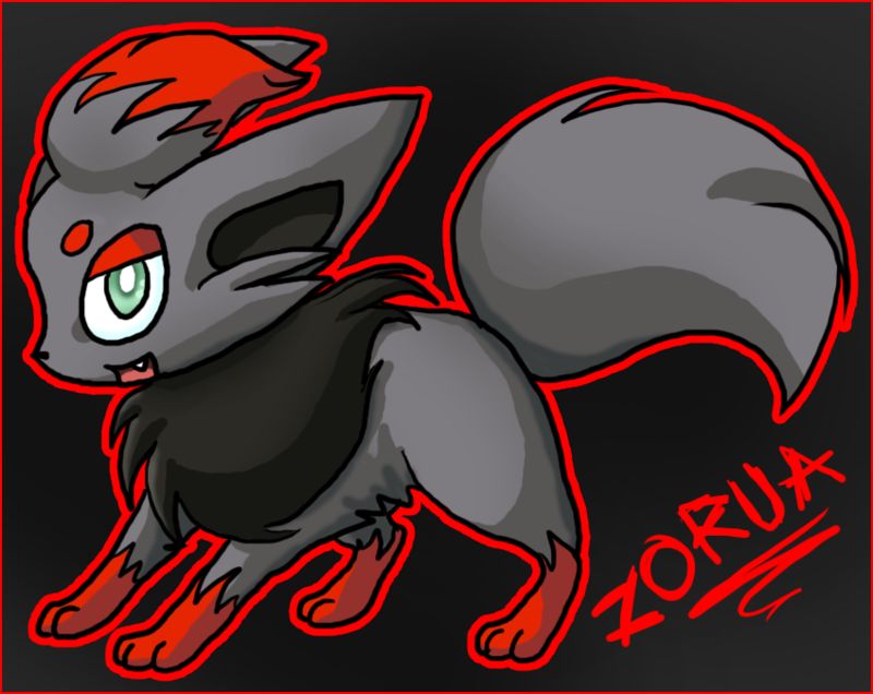 zorua, nintendo, pokemon, tagme, black background, gen 5 pokemon, no humans, pokemon (creature), simple background, solo