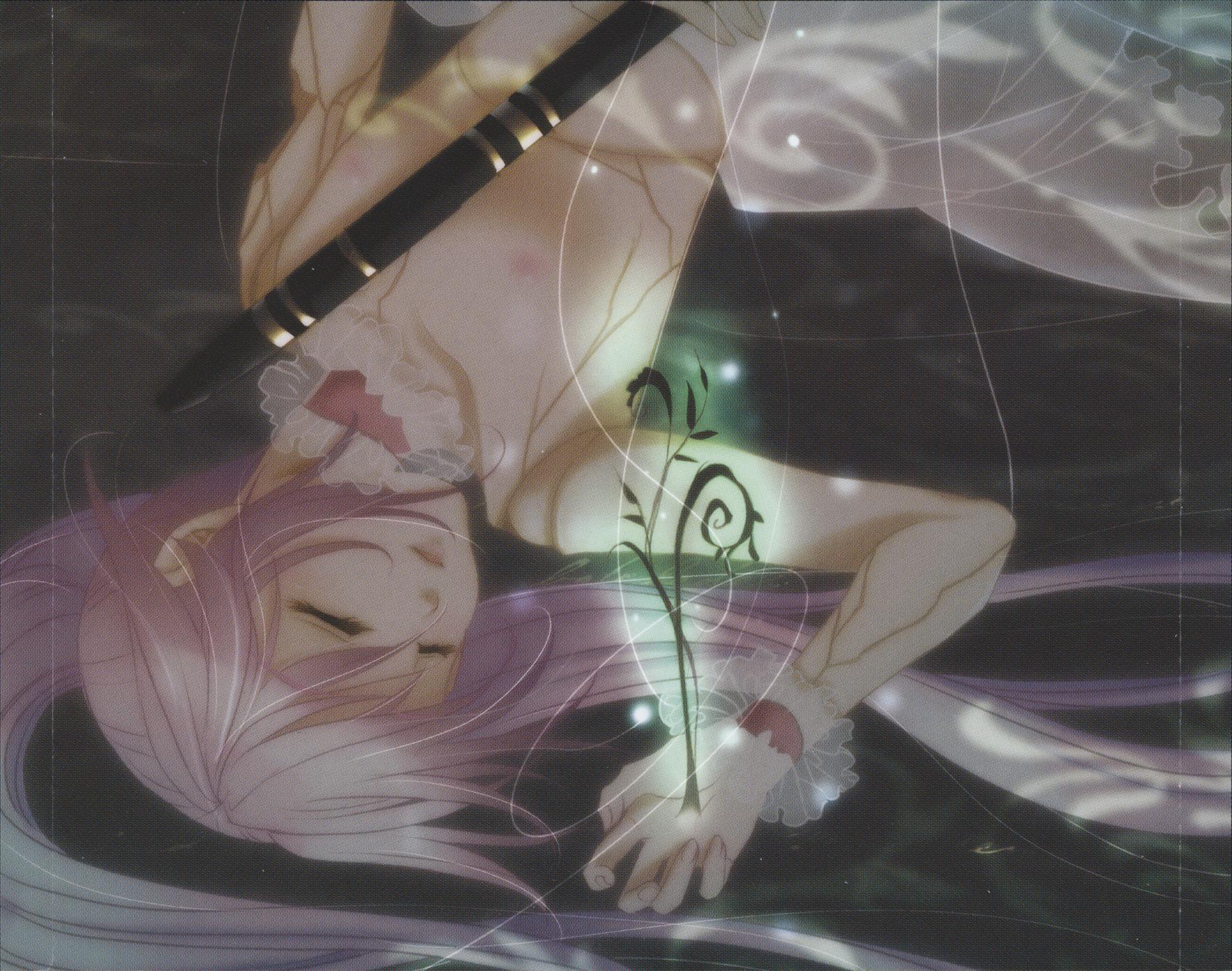 the pied piper of hamelin, highres, scan, tagme, album cover, choker, cover, flute, hamln, instrument, pink hair