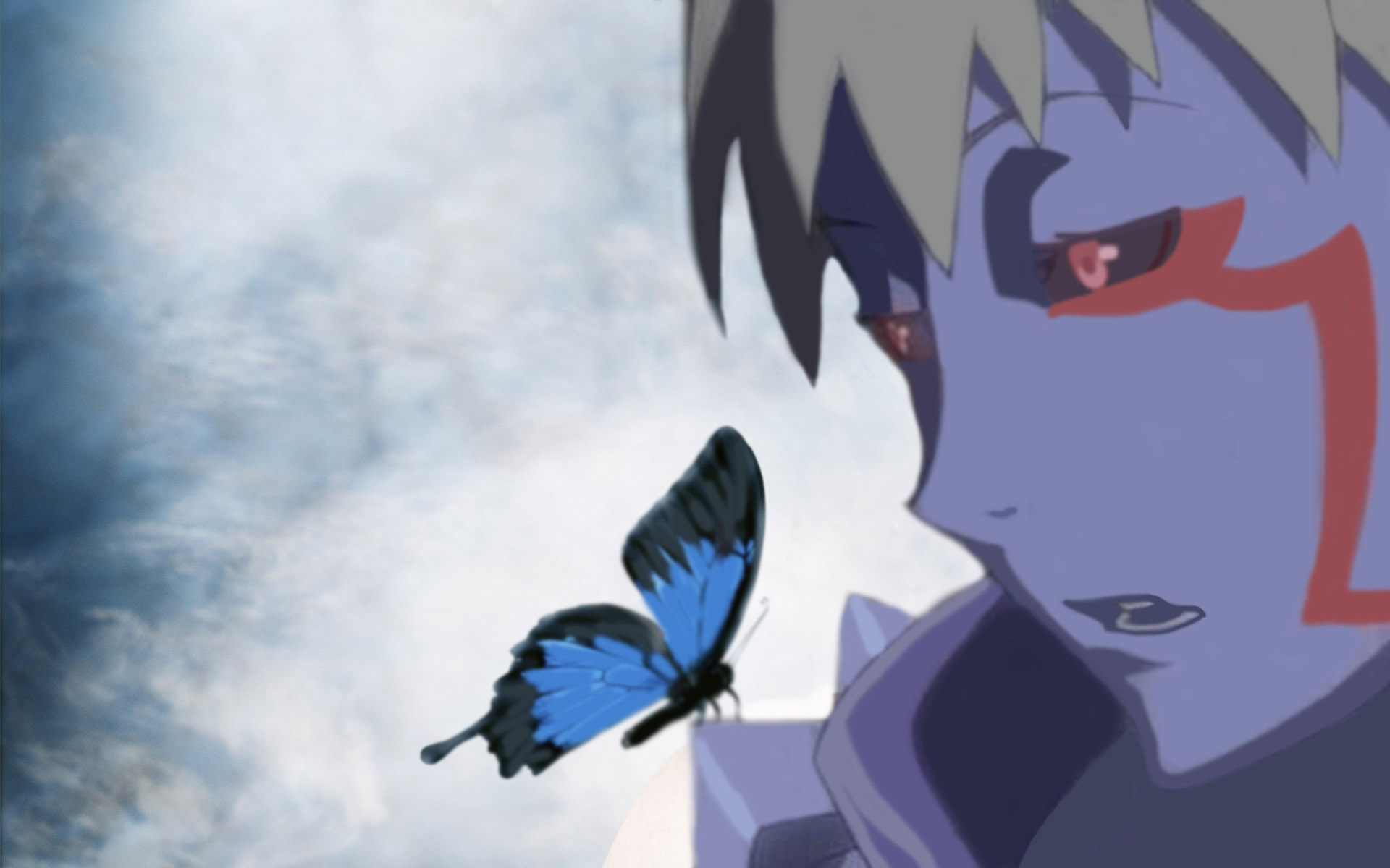 maria (witchblade), witchblade, highres, tagme, 1girl, bug, butterfly, female focus, insect, red eyes, solo