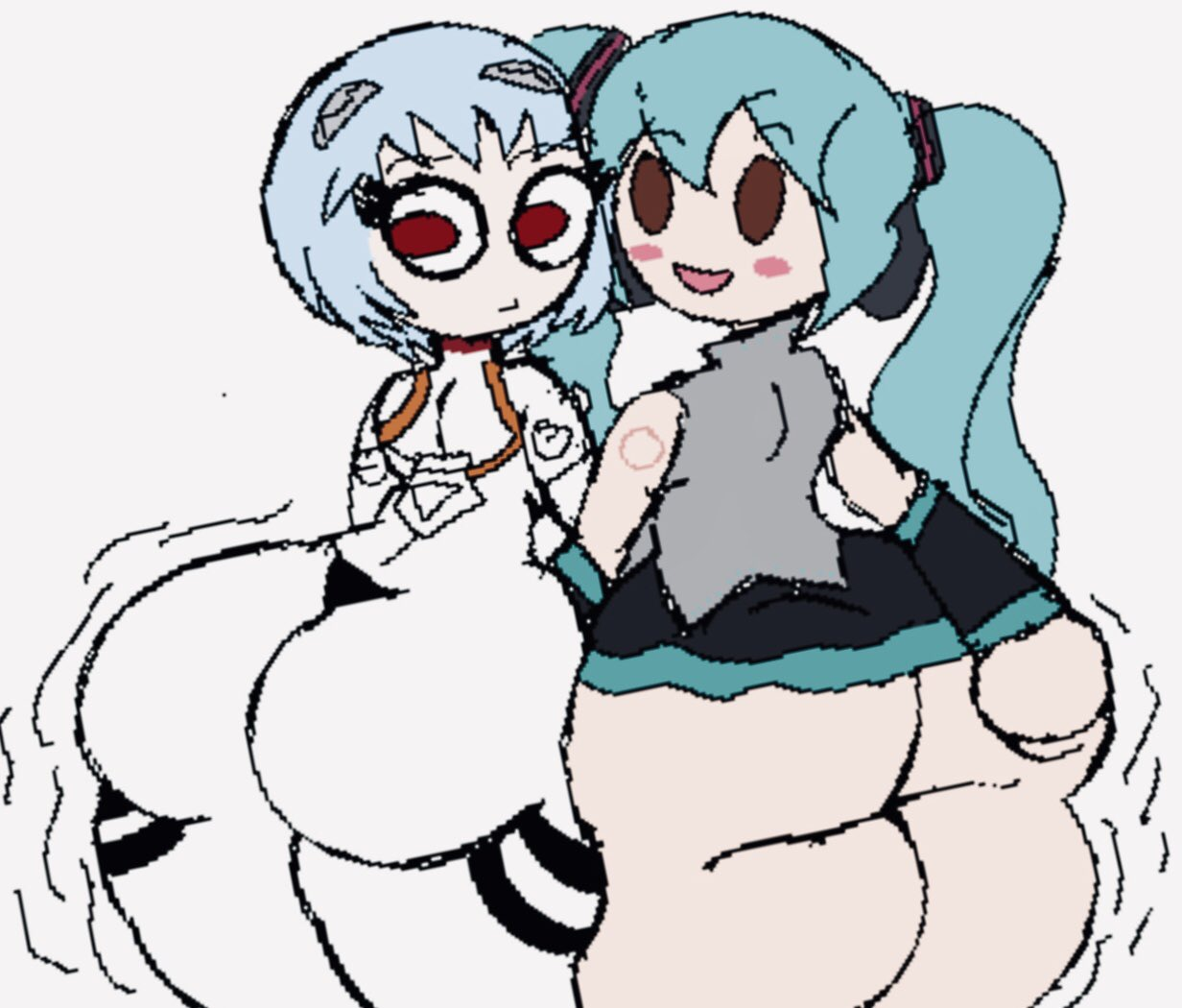 Rule34 – If it exists, there is porn of it / fufu, hatsune miku, rei ayanami / 10704402