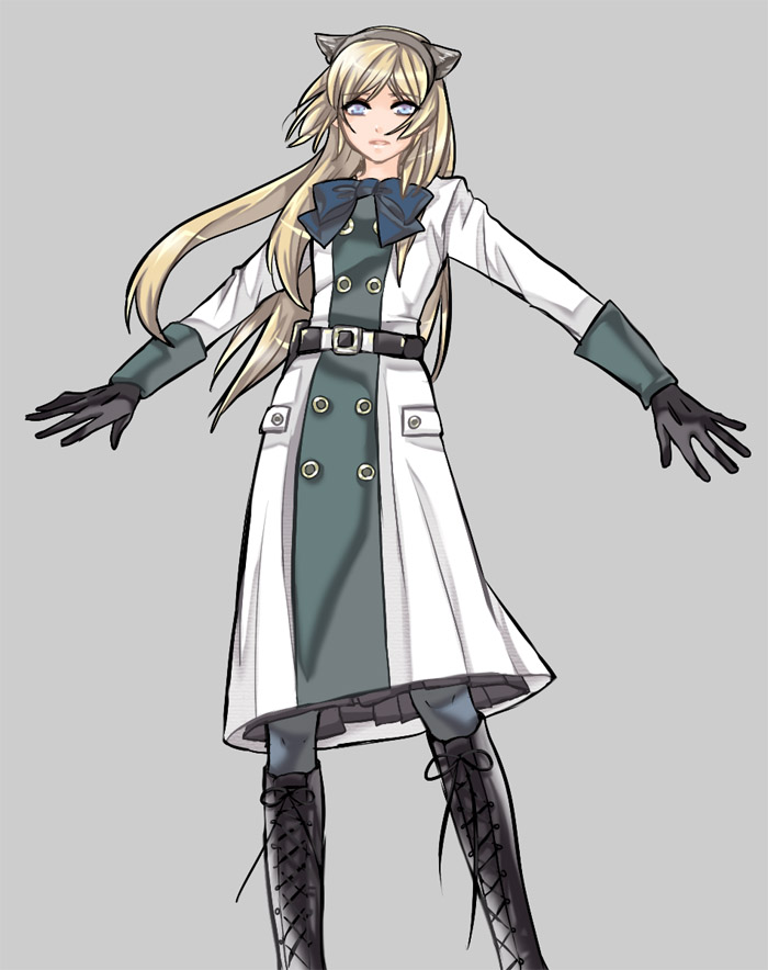 izane, reanbell, end of eternity, 1girl, blonde hair, blue eyes, female focus, gloves, long hair, solo