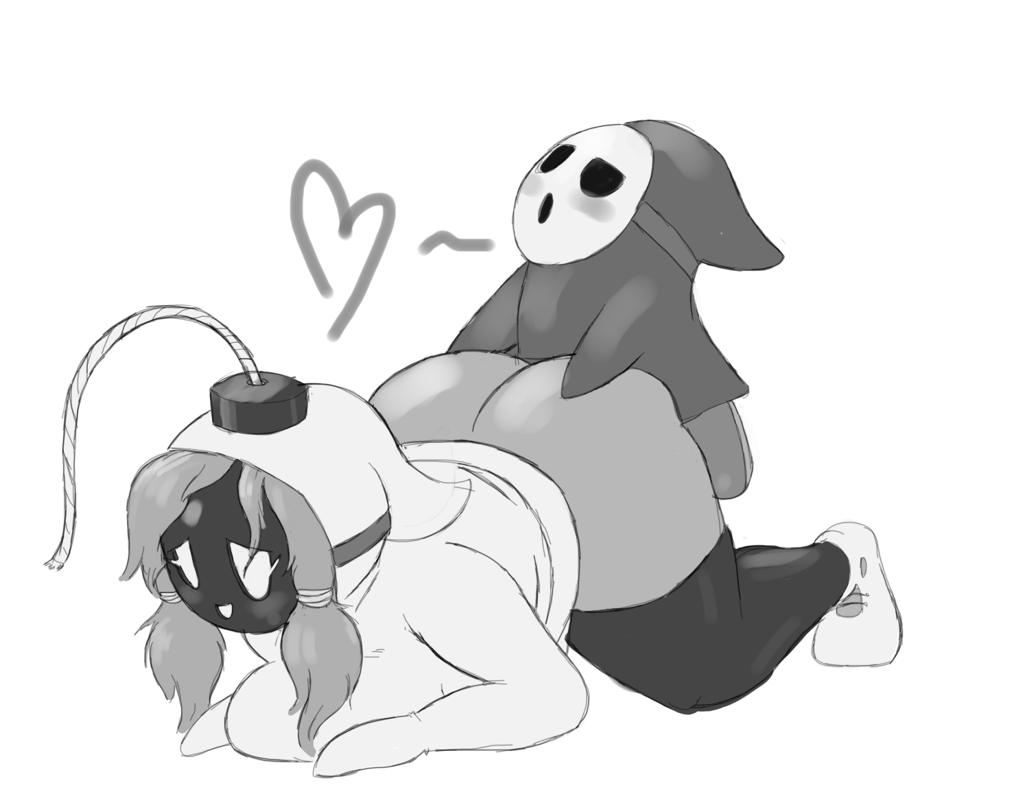 Rule34 – If it exists, there is porn of it / bob-omb, shy-bomb, shy gal, shy guy / 556518