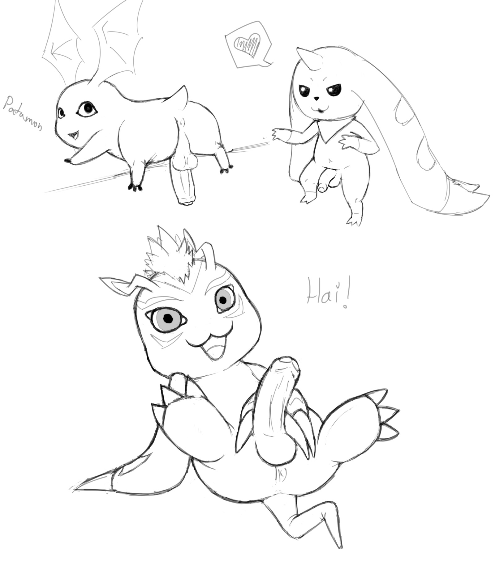 Rule34 – If it exists, there is porn of it / hentaineko, gomamon, patamon, terriermon / 557062