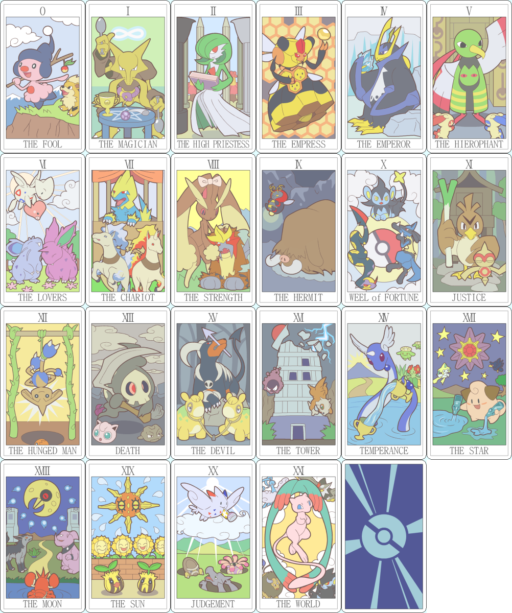daphnia, mijinko (barabadge), aerodactyl, alakazam, altaria, baltoy, bellossom, clefairy, combee, corphish, cubone, dragonair, duskull, ekans, empoleon, entei, farfetch'd, gardevoir, gastly, geodude, granbull, growlithe, haunter, hitmontop, houndoom, jigglypuff, jirachi, lileep, lopunny, lucario, lunatone, luvdisc, luxio, luxray, manectric, mew (pokemon), mightyena, mime jr., minun, murkrow, nidoran, nidoran (female), nidoran (male), numel, oddish, piloswine, plusle, ponyta, seviper, shieldon, skiploom, solrock, staraptor, starmie, sunflora, sunkern, tangrowth, tauros, togekiss, togetic, trapinch, unown, unown !, unown ?, vespiquen, volbeat, xatu, nintendo, pokemon, honeycomb, annotation request, highres, alternate color, apple, berry, berry (pokemon), blue fire, bone, bottle, bow, card, card (medium), chalice, chariot, cloud, cup, egg, english text, engrish text, fire, flower, flute, food, fruit, gen 1 pokemon, gen 2 pokemon, gen 3 pokemon, gen 4 pokemon, ghost, hair bow, hole, honey, honeycomb (pattern), honeycomb background, honeycomb pattern, horns, ice, infinity symbol, instrument, leaf, legendary pokemon, light rays, mountain, mythical pokemon, night, nuzzle, open mouth, pillar, plant, poke ball, pokemon (creature), pomeg berry, rain, ramune, ranguage, rock, scythe, shiny pokemon, shrine, sitting, skull, smile, spoon, spring onion, star (symbol), stick, sunbeam, sunlight, table, tail, tarot, tarot (medium), tarot set, tower, tree, trophy, vegetable, vines, water, wings
