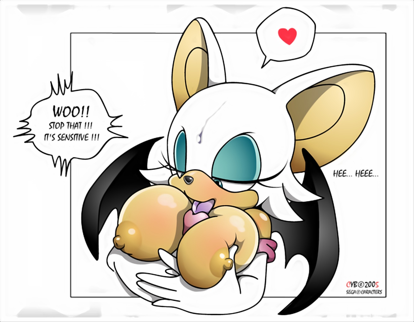 rouge the bat, sonic (series), 1girl, animal ears, bat wings, breasts, fellatio, furry, furry female, gloves, large breasts, licking, nipples, oral, paizuri, penis, smile, solo, uncensored, wings