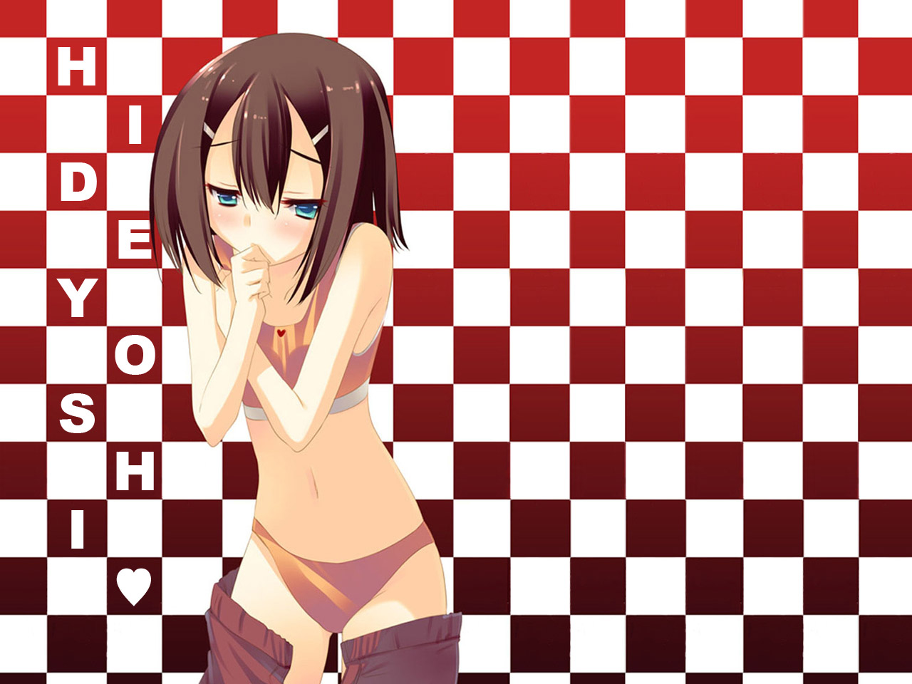 kinoshita hideyoshi, baka to test to shoukanjuu, 1boy, blush, crossdressing, crossdressing (mtf), male focus, shota, solo, trap, underwear