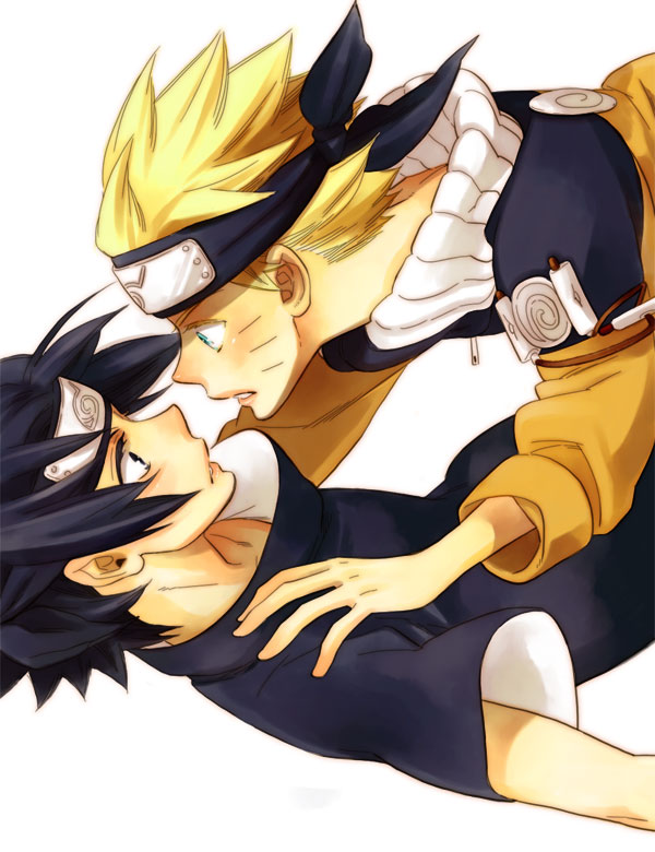 hoshino lily, uchiha sasuke, uzumaki naruto, naruto (classic), naruto (series), tagme, black hair, falling