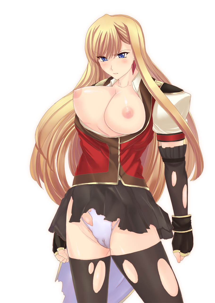 highres, blush, bouncing breasts, breasts, cameltoe, framed breasts, large breasts, nap drop, nipples, panties, skirt, underwear