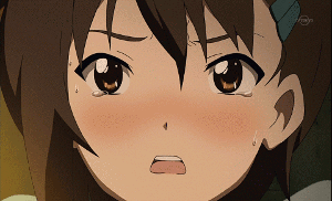 sorami kanata, sora no woto, animated, animated gif, lowres, blush, brown hair, tears