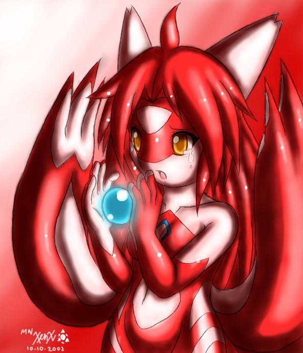 mn xenx, latias, nintendo, pokemon, creatures (company), game freak, breasts, furry, gen 3 pokemon, legendary pokemon, nude, red hair, solo, yellow eyes