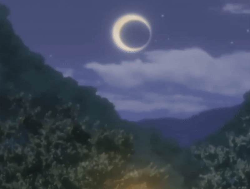 jody crowley, bible black, bible black: restored, animated, animated gif, anime screenshot, lowres, tagme, 00s, 1girl, 2008, american, blonde hair, blue eyes, bow, bowtie, breasts, candle, forest, jacket, large breasts, moon, nature, night, night sky, outdoors, panties, panties peek, short hair, skirt, sky, underwear, water, waterfall