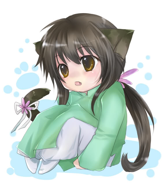 vietnam (hetalia), axis powers hetalia, 1girl, animal ears, black hair, brown eyes, female focus, kemonomimi mode, moe (phrase), solo, tail