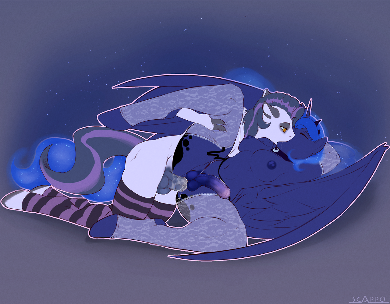 Rule34 – If it exists, there is porn of it / scappo, original character, princess luna (mlp) / 566393