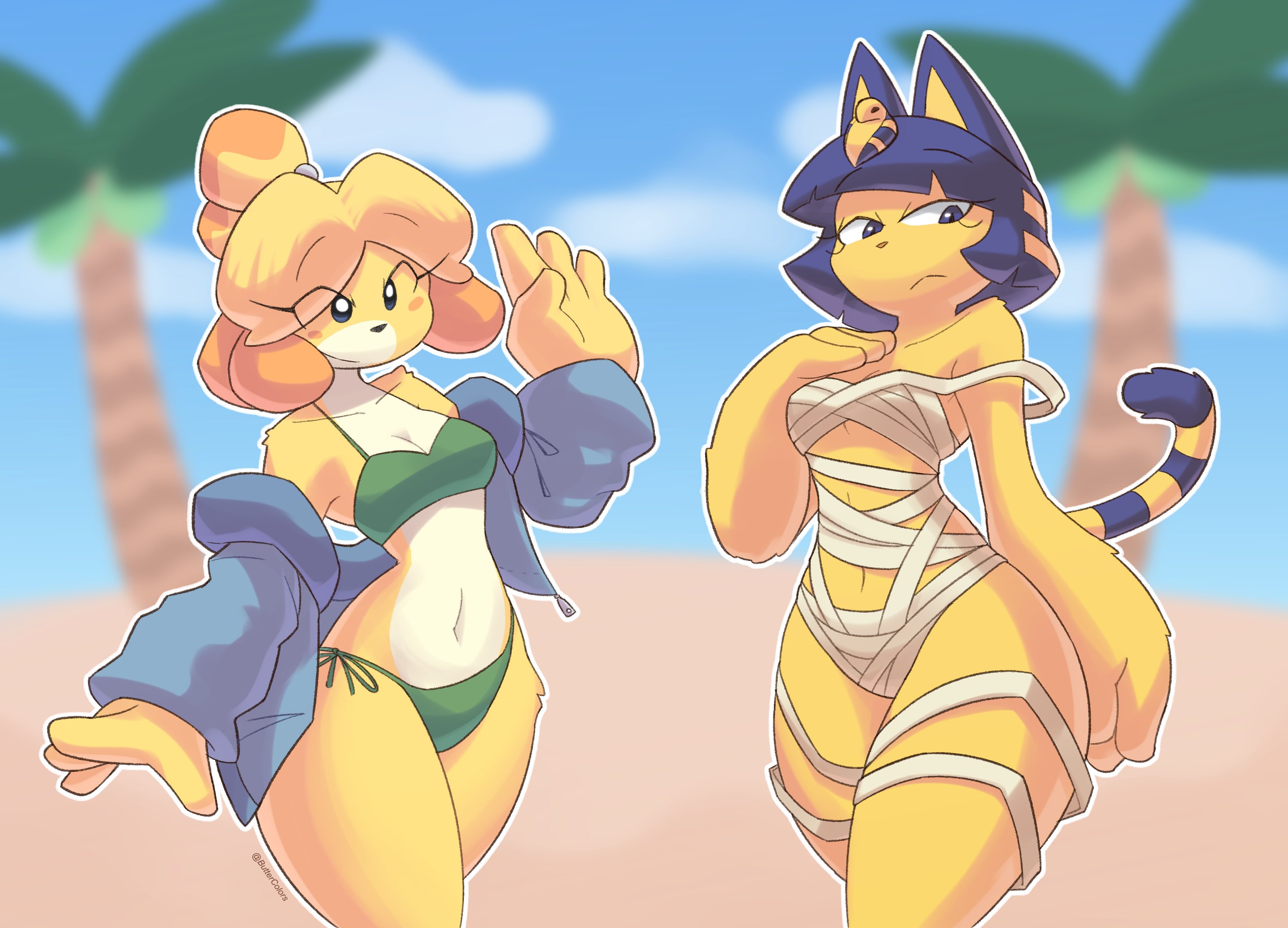 Rule34 – If it exists, there is porn of it / ankha, isabelle (animal crossing) / 10911825