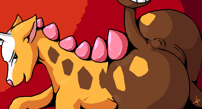 girafarig, nintendo, pokemon, anus, ass, bent over, furry, gen 2 pokemon, pokemon (creature), pussy, tail