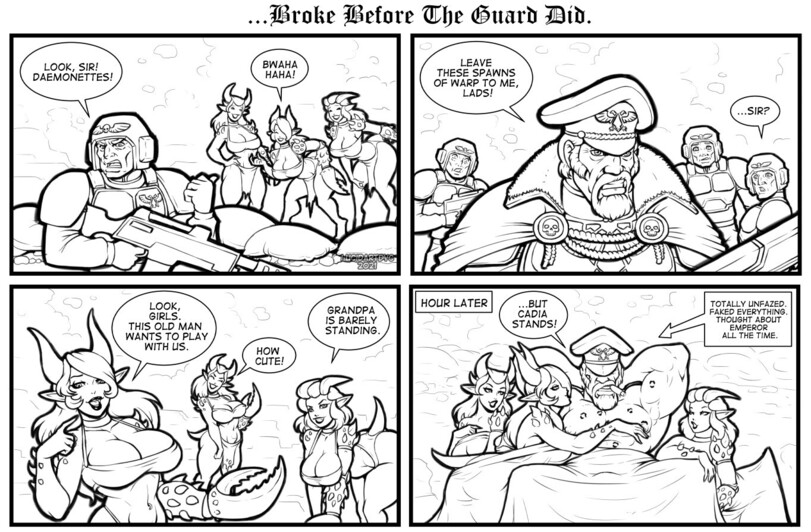 Rule34 – If it exists, there is porn of it / astra militarum, chaos (warhammer), daemonette, imperial guard / 10918664