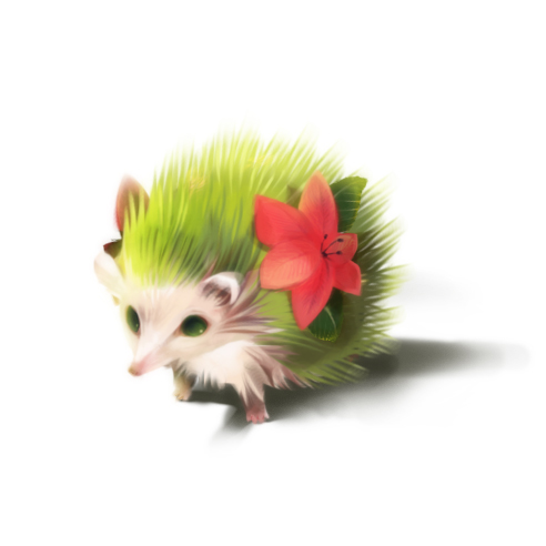 n:go, shaymin, shaymin (land), nintendo, pokemon, lowres, flower, gen 4 pokemon, green eyes, hedgehog, legendary pokemon, mythical pokemon, no humans, pokemon (creature), realistic, simple background, solo