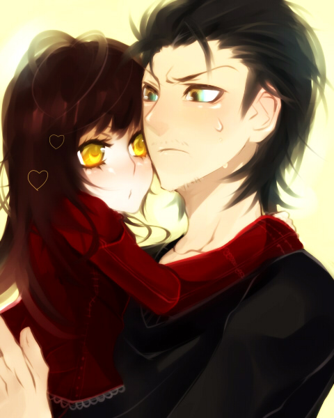 haibara ayako, kirishima choushiro, fatal frame, fatal frame: mask of the lunar eclipse, bad id, bad pixiv id, black hair, brown eyes, brown hair, dress, long hair, short hair, yellow eyes