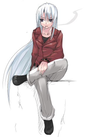 ment, original, lowres, 1girl, female focus, full body, long hair, solo, white background