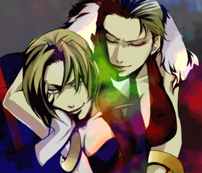 billy kane, geese howard, snk, the king of fighters, gender request, blonde hair, genderswap, midnight bliss