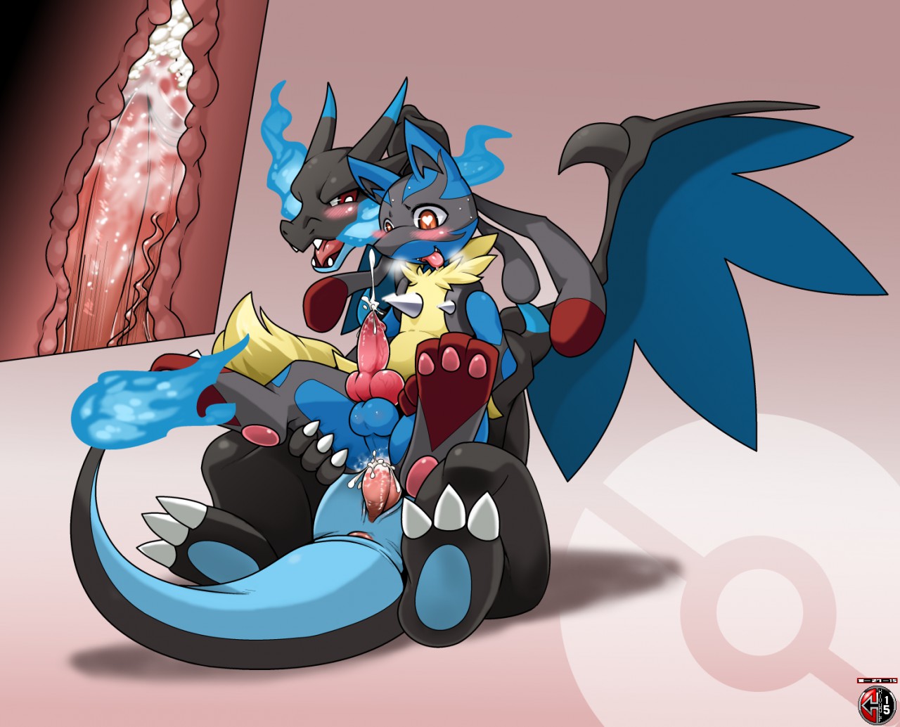 Rule34 – If it exists, there is porn of it / kivwolf, charizard, lucario, mega charizard, mega charizard x, mega lucario / 572614