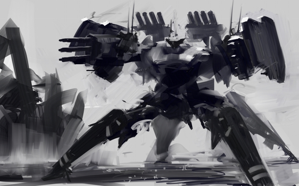 mozuo, armored core, fromsoftware, tagme, mecha, quad legs, robot, weapon