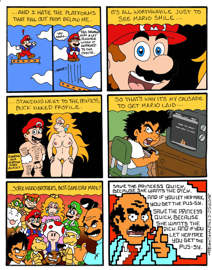 Rule34 – If it exists, there is porn of it / thebigmansini, mario, princess peach / 577648
