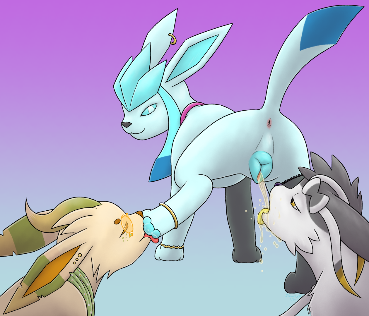 Rule34 – If it exists, there is porn of it / dawnlux, eeveelution, glaceon, leafeon, pokemon (species), sylveon / 11271108