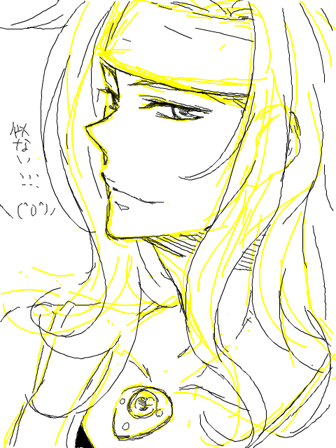 zelos wilder, tales of (series), tales of symphonia, 00s, 1boy, headband, male focus, monochrome, oekaki, sketch, solo, spot color, white background