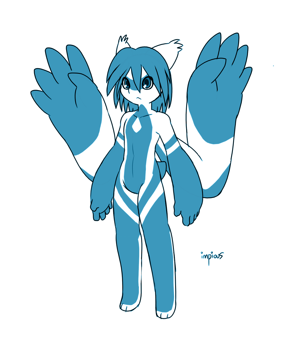 impious (artist), latios, nintendo, pokemon, blue eyes, furry, gen 3 pokemon, legendary pokemon, nude, pokemon (creature)