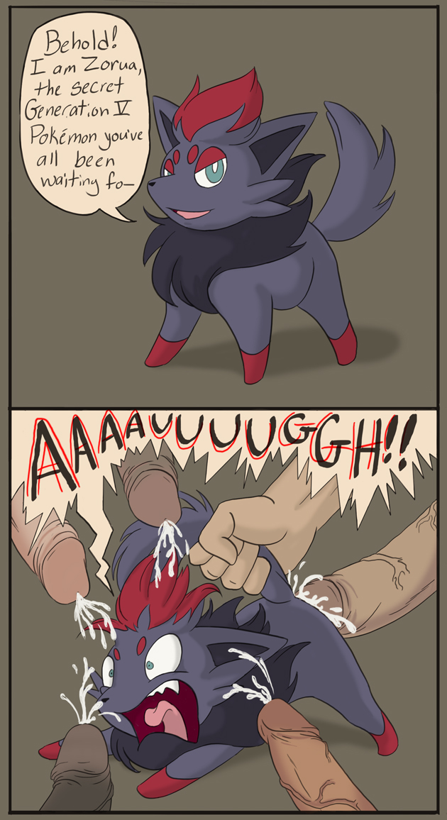 zorua, nintendo, pokemon, cum, furry, gen 5 pokemon, penis, pokemon (creature), rape, truth, uncensored