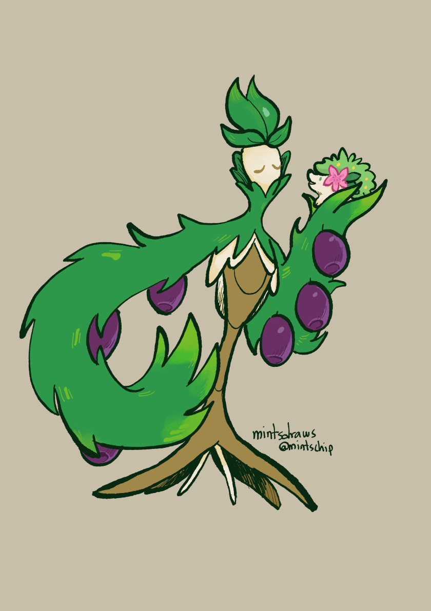 arboliva, shaymin, shaymin (land), nintendo, pokemon, commentary, english commentary, artist name, closed eyes, gen 4 pokemon, green eyes, grey background, holding, holding poke ball, legendary pokemon, mintschip, mythical pokemon, no humans, olive, open mouth, poke ball, pokemon (creature), pokemon focus, simple background, smile