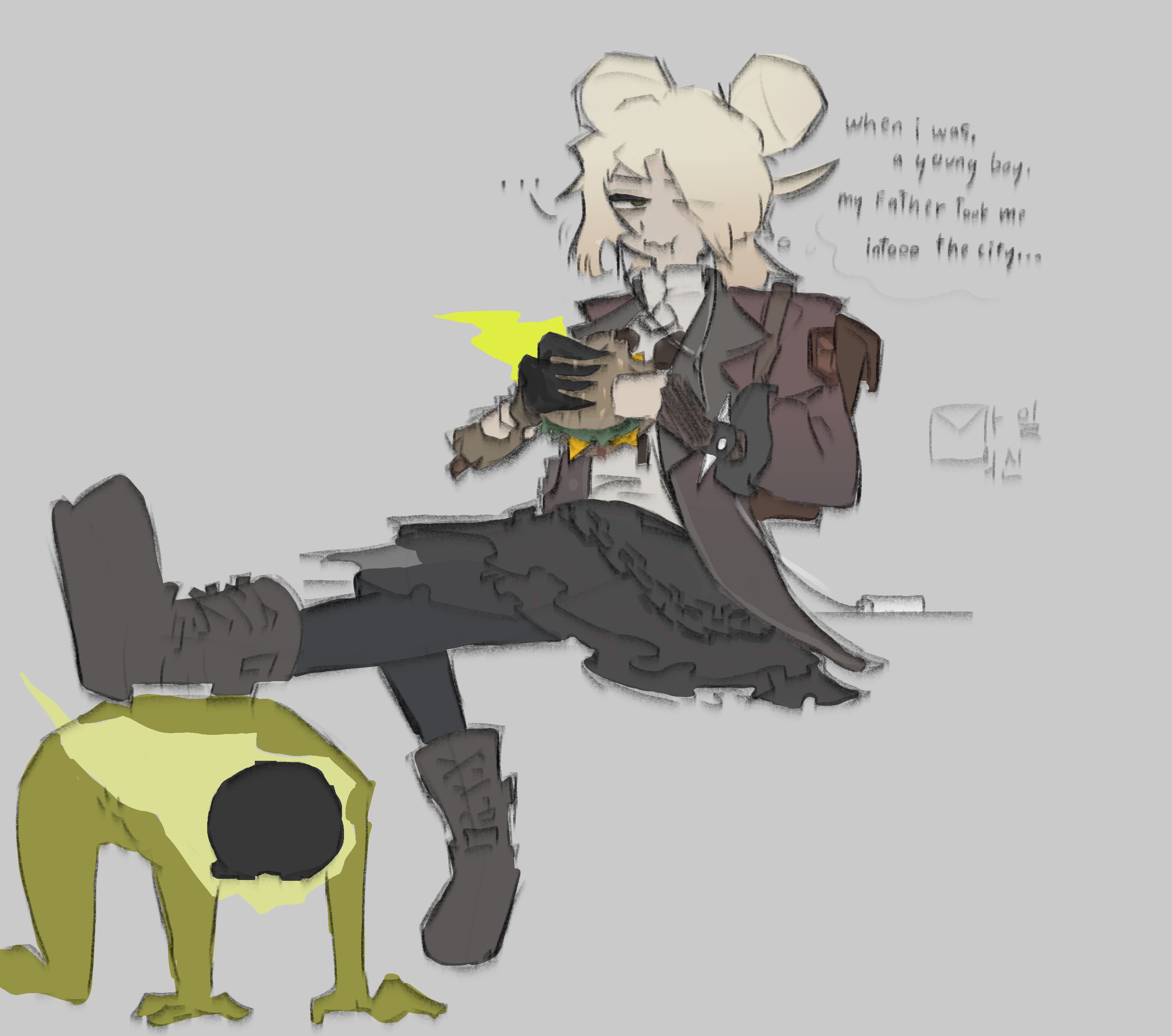 deadlock (game), black skirt, burger, floating skull, graves (deadlock), severed arm, severed limb, skirt