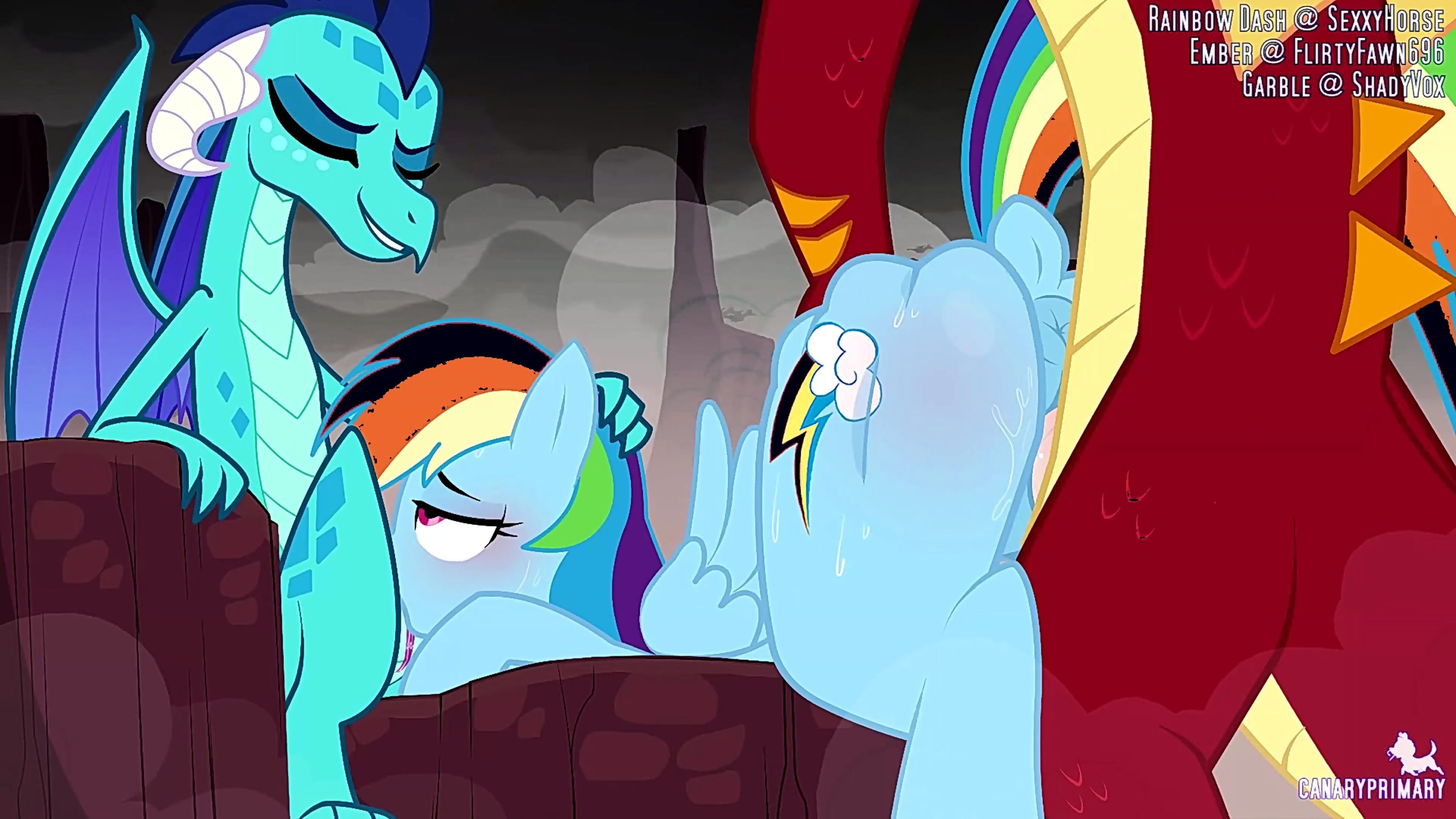 Rule34 – If it exists, there is porn of it / garble (mlp), princess ember (mlp), rainbow dash (mlp) / 11317813