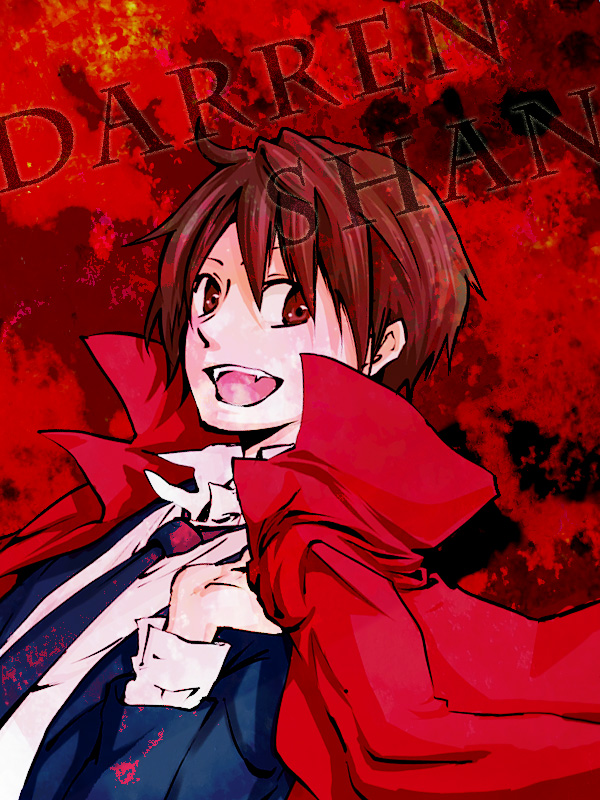 keemu, darren shan, the saga of darren shan, bad id, bad pixiv id, 1boy, brown eyes, brown hair, cape, formal clothes, male focus, necktie, open mouth, solo, vampire