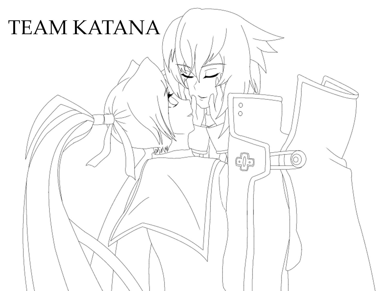 kisaragi jin, tokinomiya kamui, aq interactive, arc system works, arcana heart, atlus, blazblue, blazblue: calamity trigger, examu, m.u.g.e.n, highres, 1boy, crossover, greyscale, military, military uniform, monochrome, school uniform