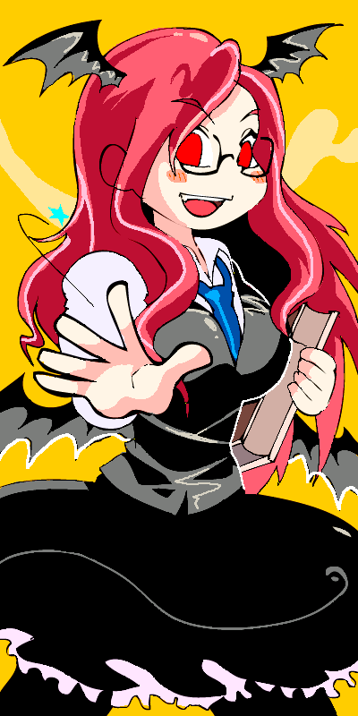 pangko, koakuma, embodiment of scarlet devil, touhou, tagme, 1girl, breasts, female focus, solo, standing