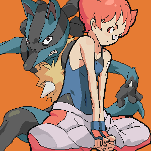 kon (kdash), lucario, maylene (pokemon), nintendo, pokemon, pokemon dppt, feet together, lowres, 00s, barefoot, butterfly sitting, feet, gen 4 pokemon, gym leader, hands on feet, oekaki, pink eyes, pink hair, pokemon (creature), sitting