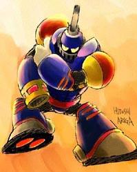 ariga hitoshi, grenade man, capcom, mega man (classic), mega man (series), mega man 8, character request, lowres, tagme, 1boy, male focus, solo, standing