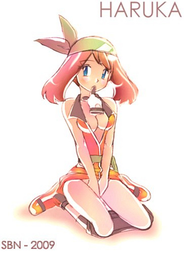 rubyconcream, may (pokemon), nintendo, pokemon, lowres, brown hair, gloves, hat